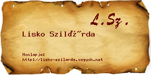 Lisko Szilárda névjegykártya